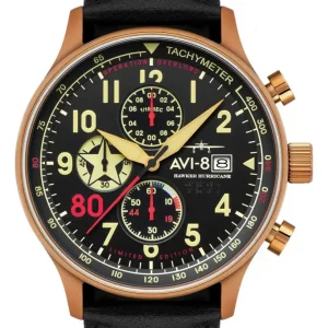 Homme AVI-8 Montre Hawker Hurricane Classic D-DAY 80 Edition Limitée AV-4011-1D