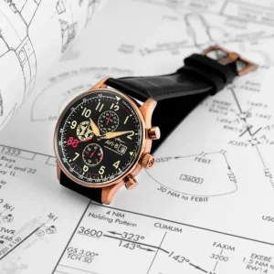 Homme AVI-8 Montre Hawker Hurricane Classic D-DAY 80 Edition Limitée AV-4011-1D