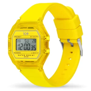 Femme Ice Watch Montre Digit Retro Clear Electric Yellow Small 022891