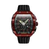 Homme NUBEO Montre Magellan Chronographe Retrograde Crimson Red NB-6088-03