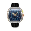 Homme NUBEO Montre Magellan Chronographe Retrograde Asteroid Bleu NB-6088-01