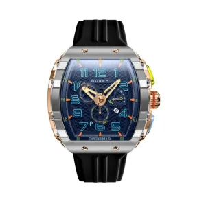 Homme NUBEO Montre Magellan Chronographe Retrograde Asteroid Bleu NB-6088-01