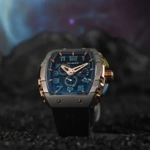 Homme NUBEO Montre Magellan Chronographe Retrograde Asteroid Bleu NB-6088-01