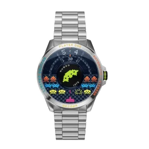 Homme NUBEO Montre Space Invaders Straggler Blue Edition Limitée Automatique NB-6082-SI-22